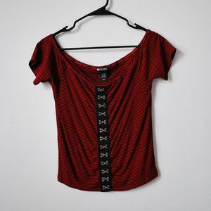 Hot Topic Gothic Women's Off the Shoulder Top M